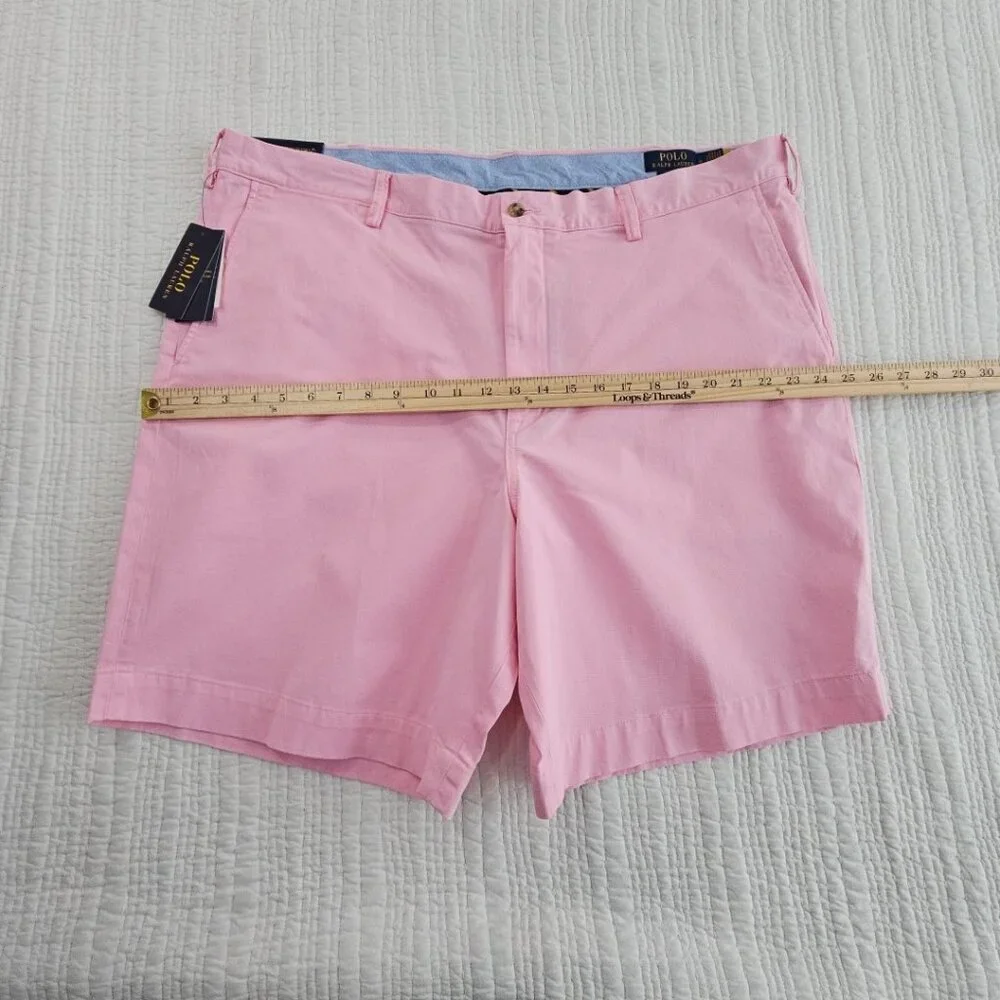 Polo Ralph Lauren Shorts Men's 42 Pink Stretch Straight Fit Pony‎ NEW 9